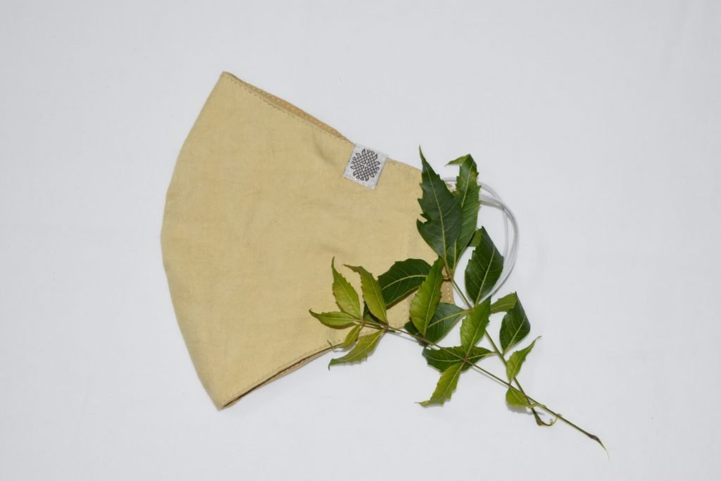 ayurvedic ayurvastra neem mask adivalka cotton with neem leaves