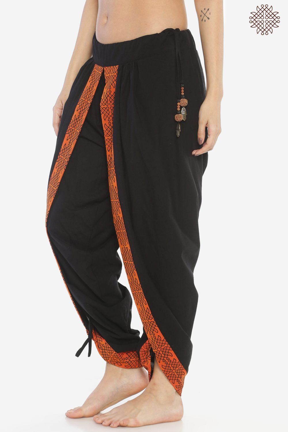 Syamah Yuvaki Dhotipants With Rangavalli Border - Image 3