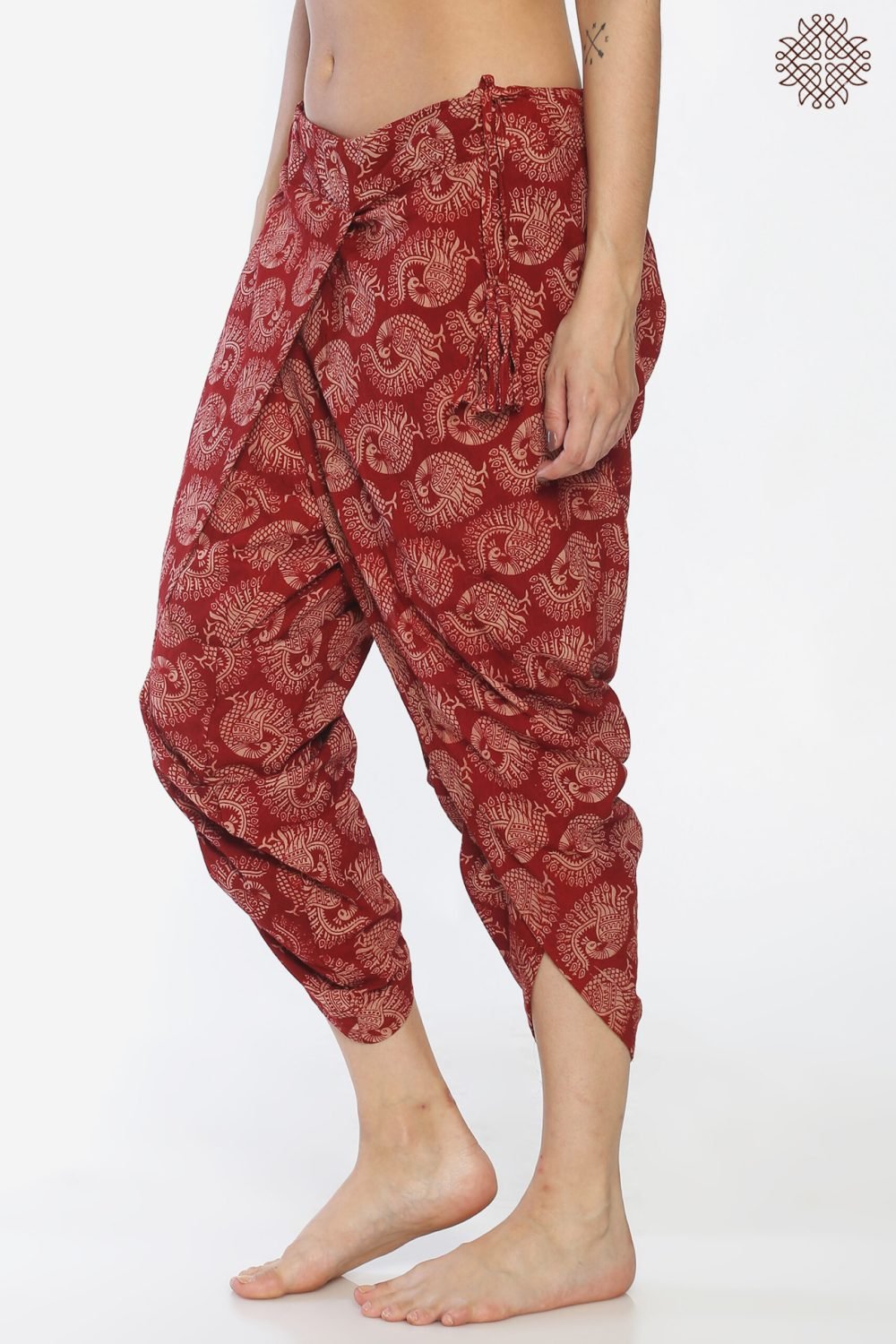 Rudhira Kalamkari TaruNi Dhoti Pants - Image 3