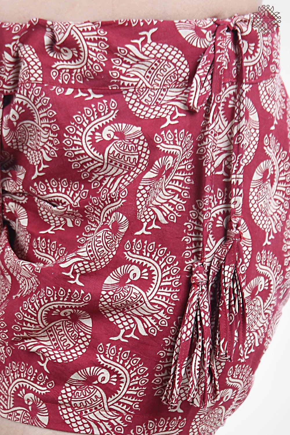 Hand-Printed Kalamkari Balika Dhoti Pants - Image 5