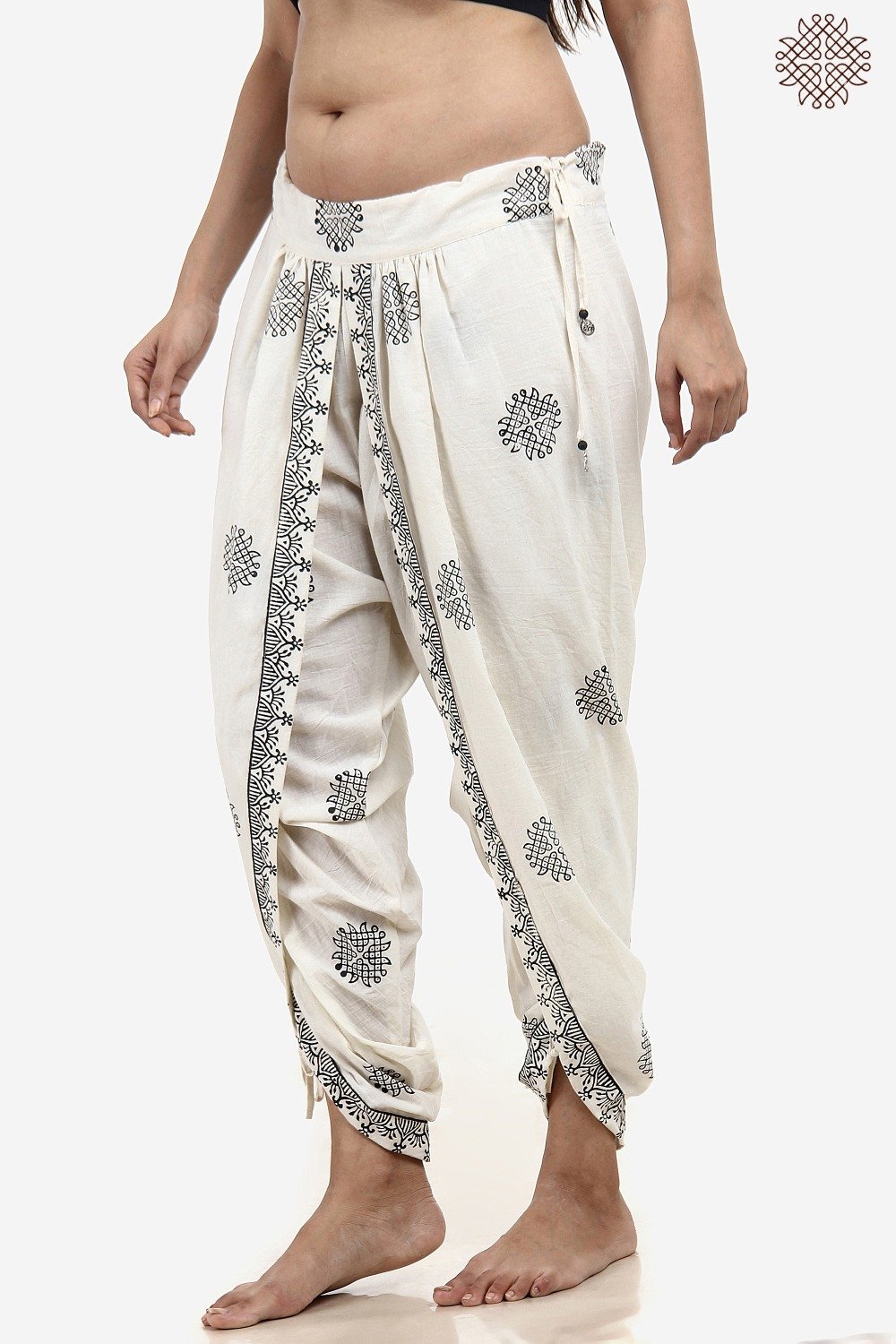 Yuvaki Dhoti Pants with Rangavalli Motifs - Image 4