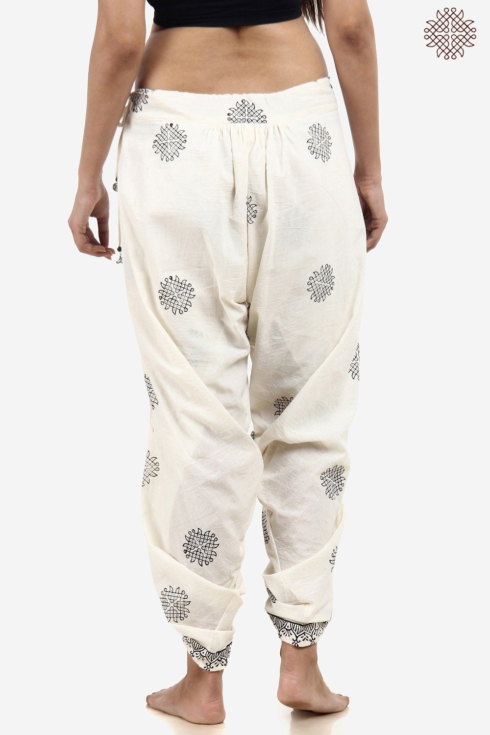 Yuvaki Dhoti Pants with Rangavalli Motifs - Image 3