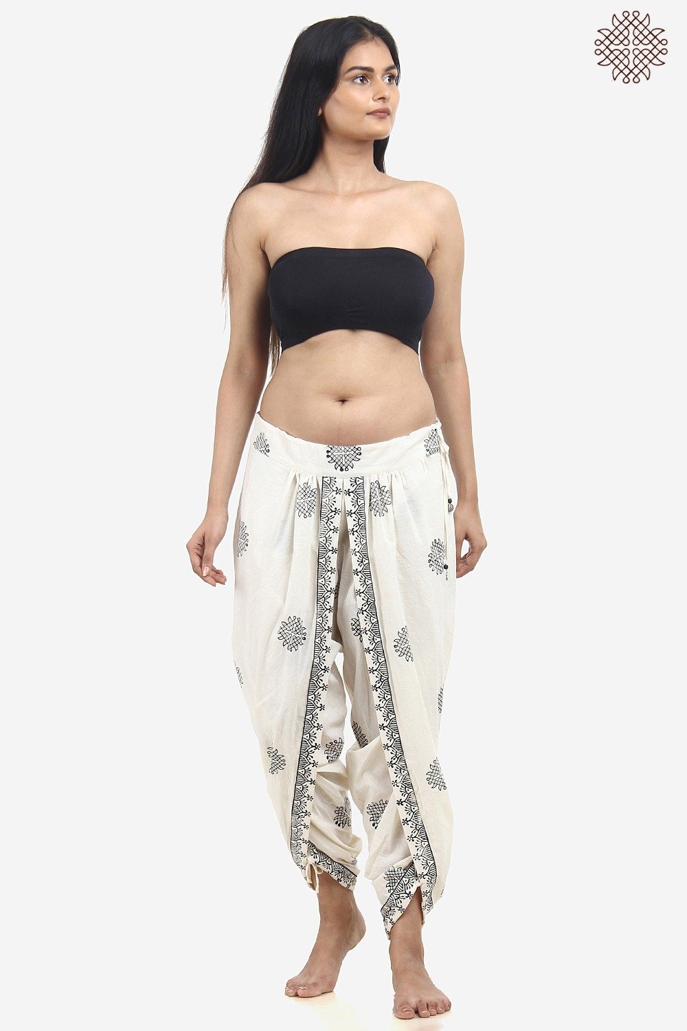 Yuvaki Dhoti Pants with Rangavalli Motifs - Image 5
