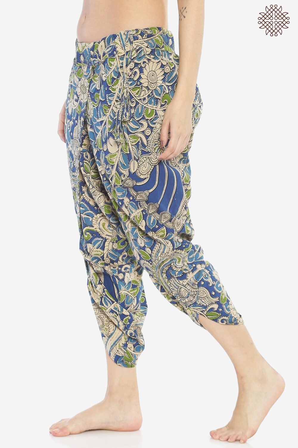 Nila Kalamkari TaruNi Dhoti Pants - Image 3
