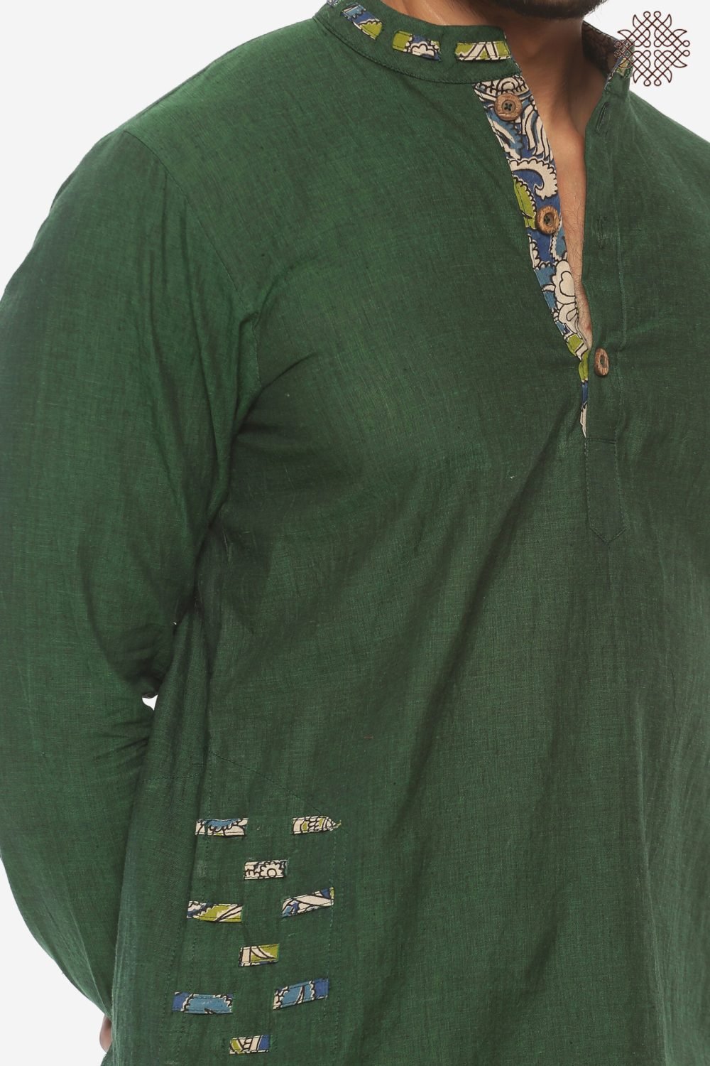 Haritah Kurta with Basket-Weave Details - Image 2