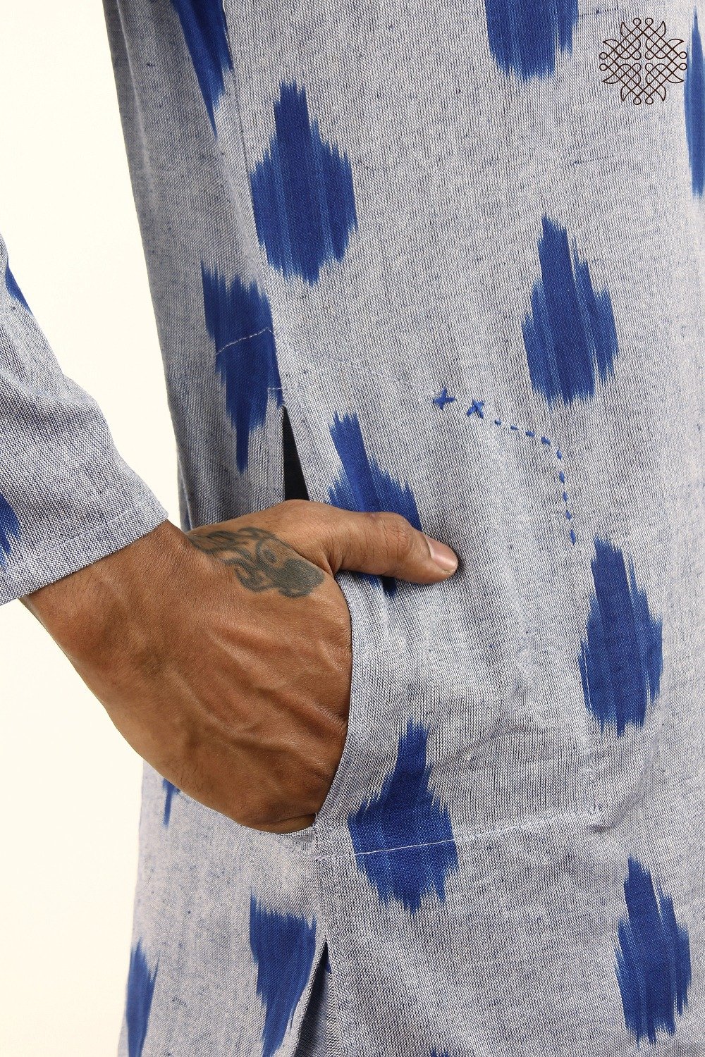 Handwoven Ikat Kurta - Image 2