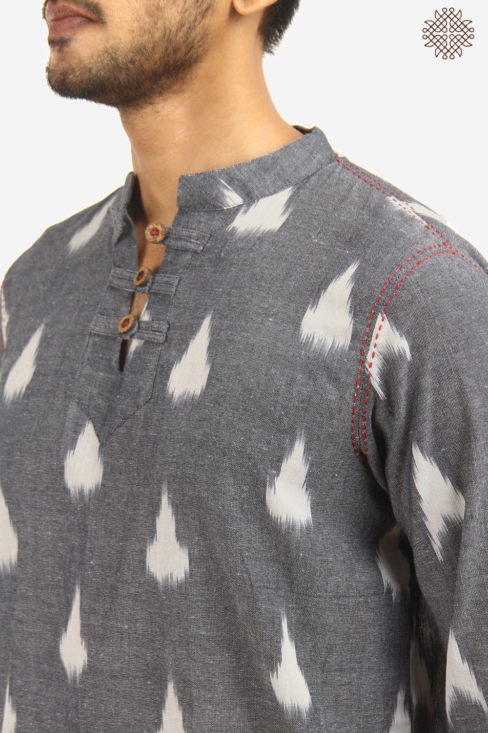 Handwoven Ikat Kurta - Image 3