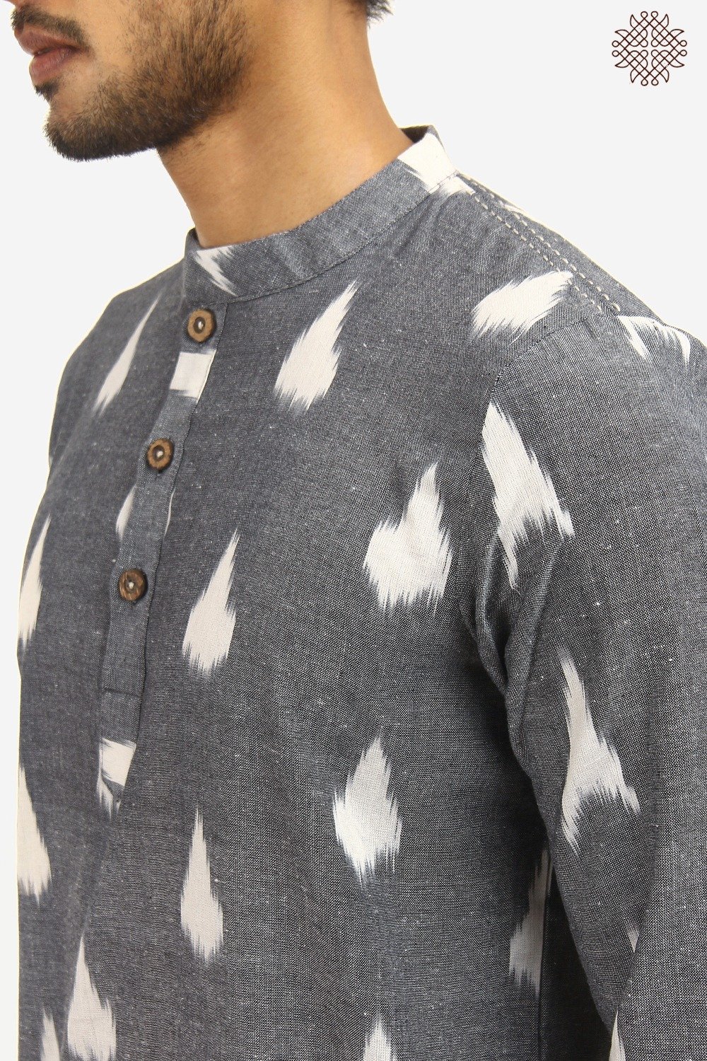 Handwoven Ikat Kurta - Image 3