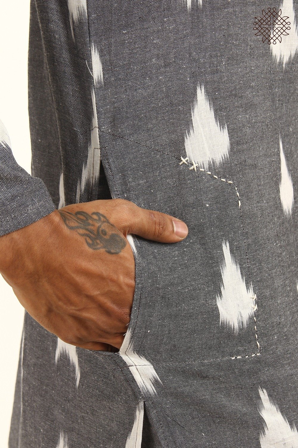 Handwoven Ikat Kurta - Image 2