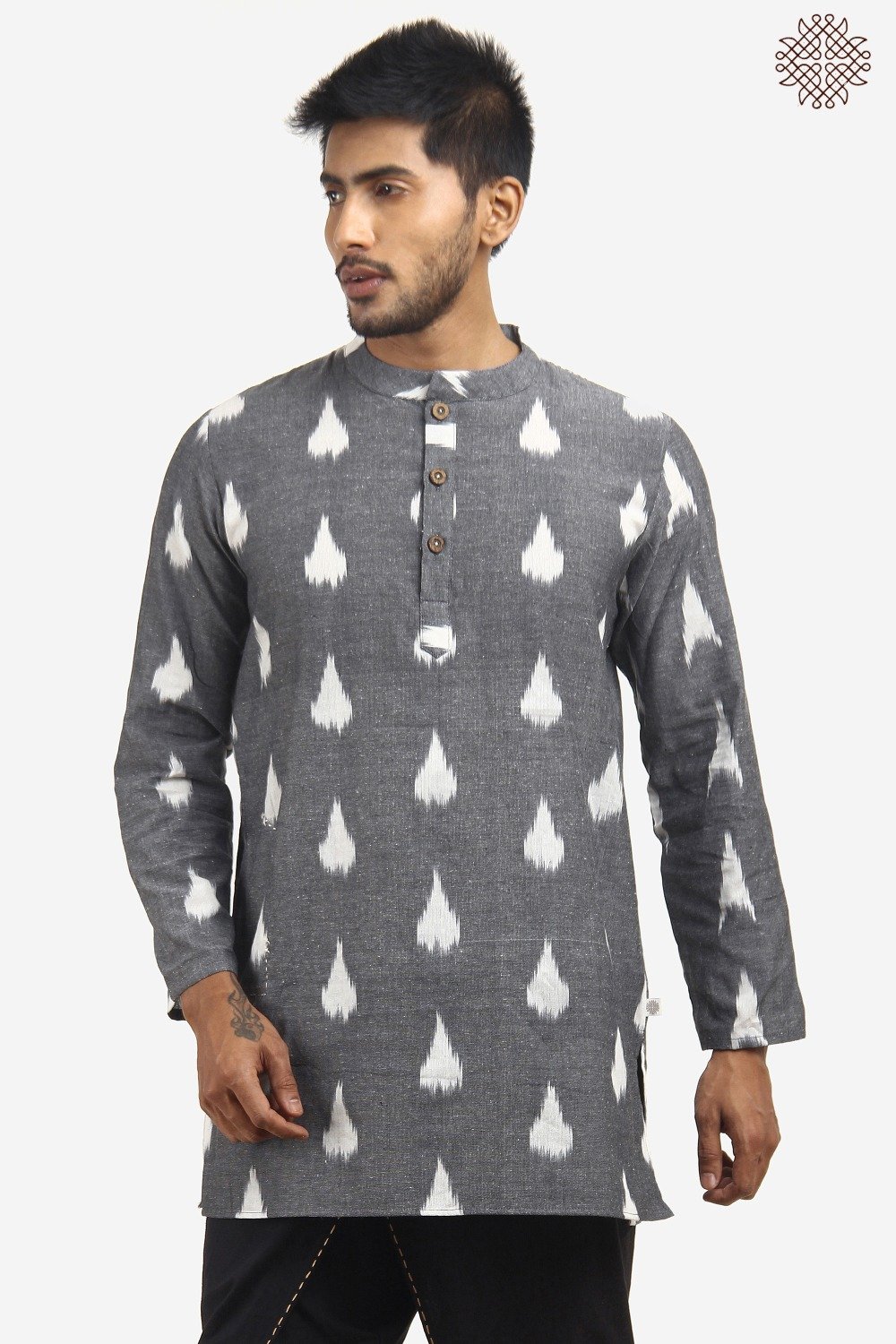 Handwoven Ikat Kurta - Image 6