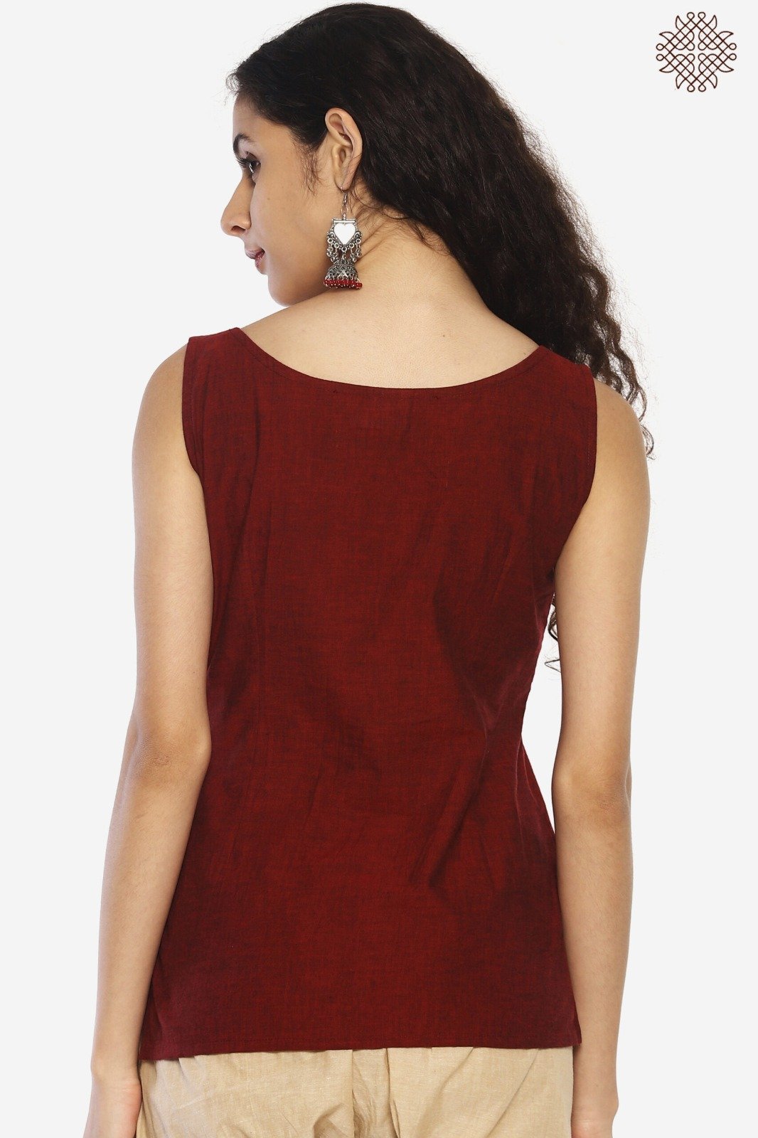 Kunkum Kurti with Tulasi Beads - Image 3