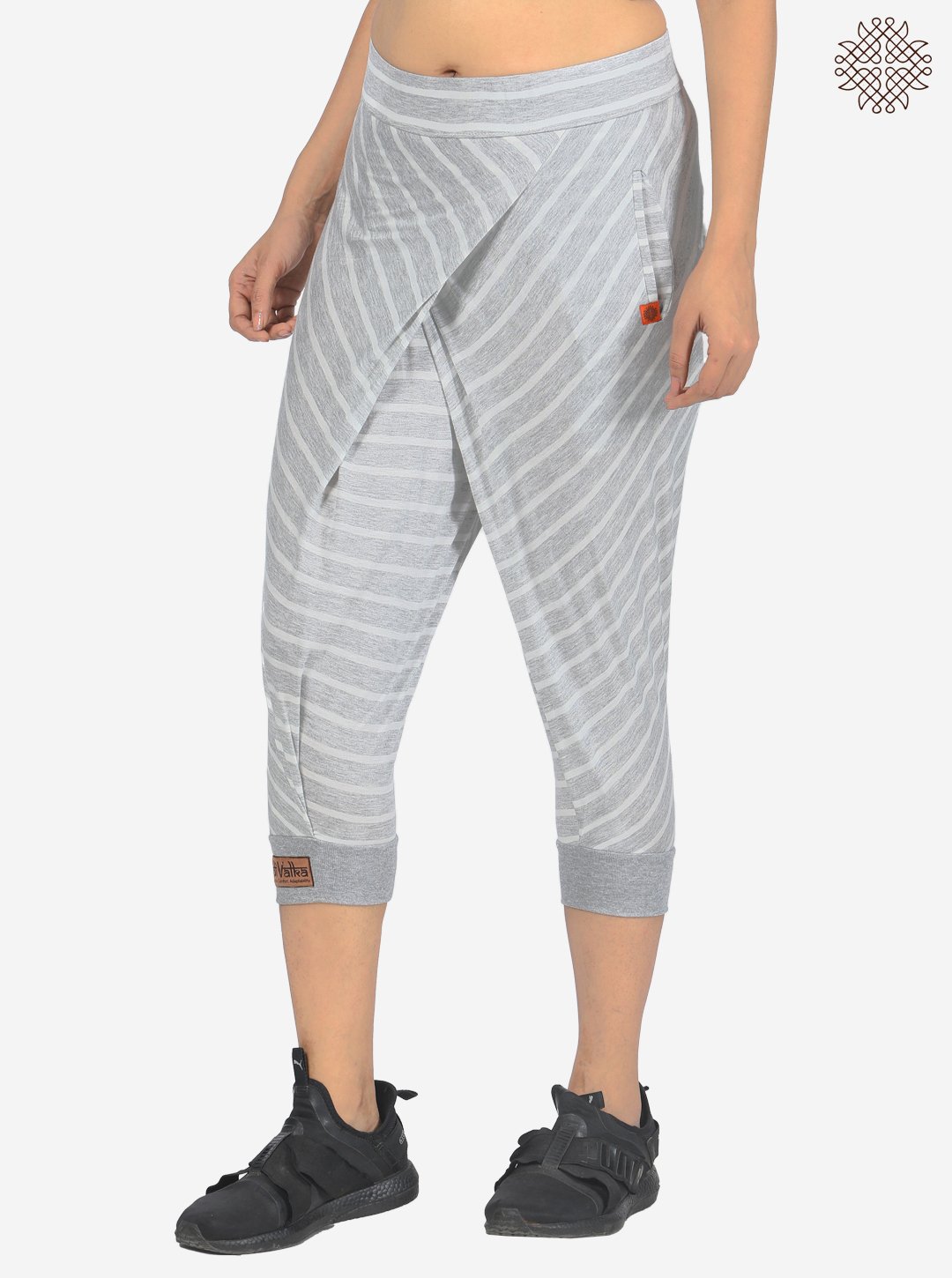 Calf length Cross Cut Dhoti crafted in Viscose Jersey Melange - Image 2