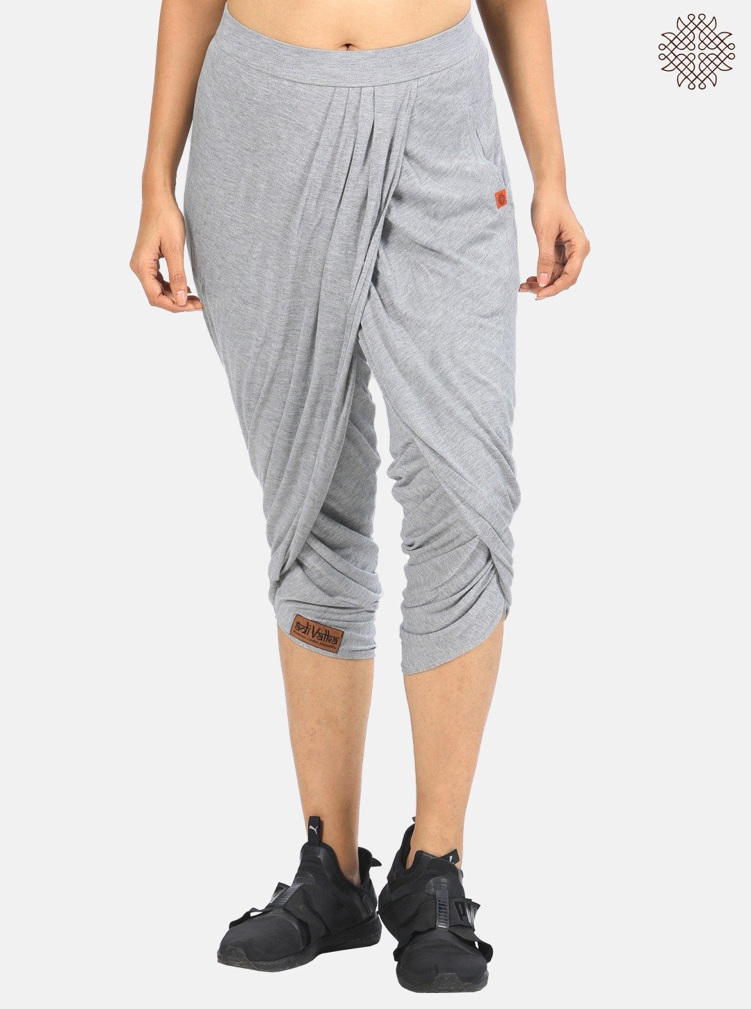 Calf length Pleated Dhoti crafted in Viscose