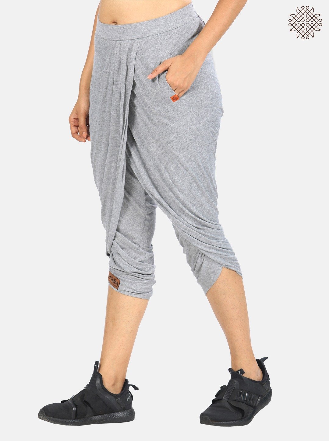 Calf length Pleated Dhoti crafted in Viscose - Image 2