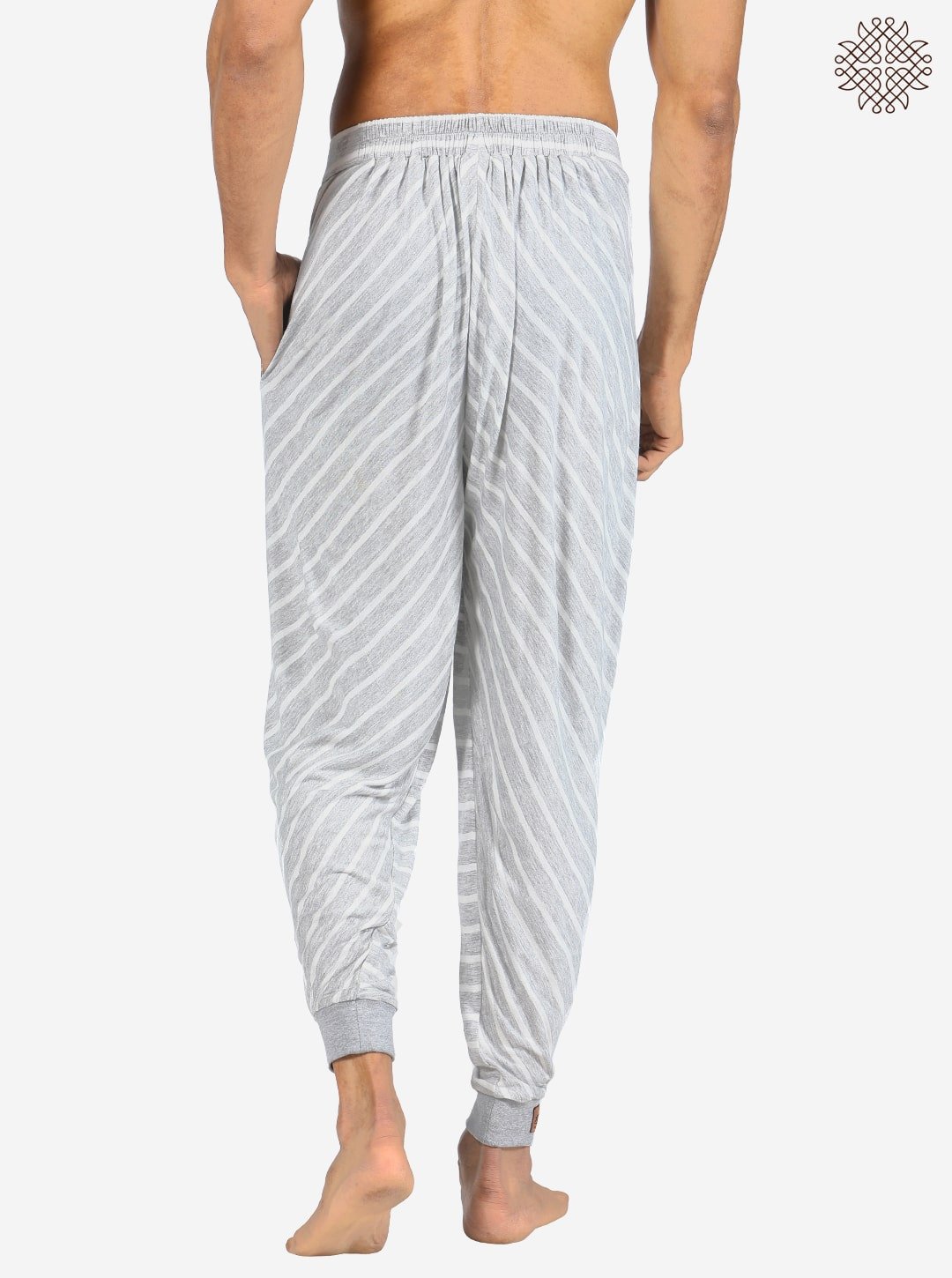 Full-length Cross-Cut Dhoti crafted in Viscose Jersey Melange - Image 3
